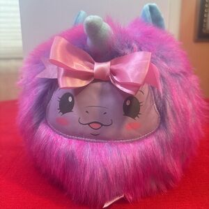Plush Pink & Purple Unicorn Buddy with Satin Bow